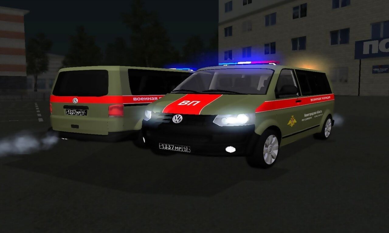 ⚡ Volkswagen Transporter в цветографике "Военная полиция"