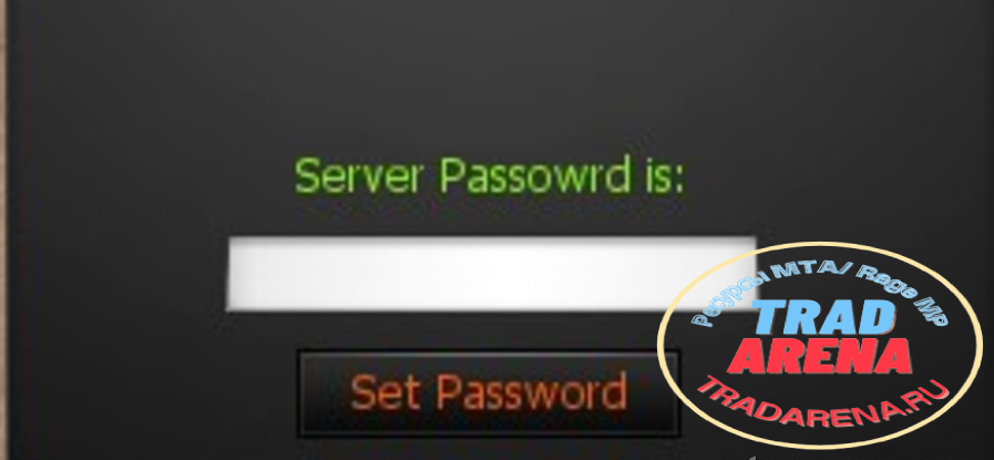 Панель для сброса пароля
