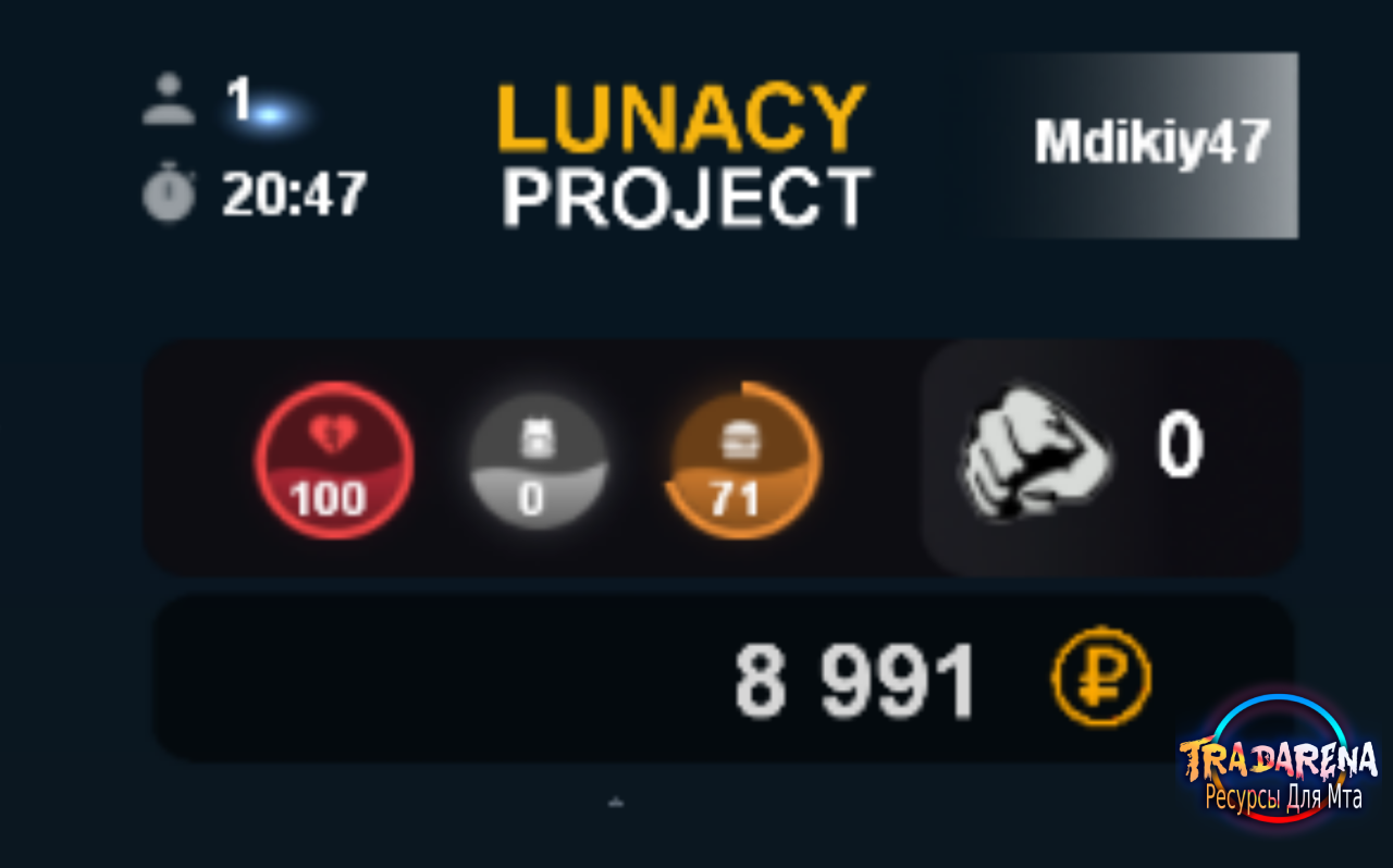 HUD ДЛЯ МТА LUNACY Project